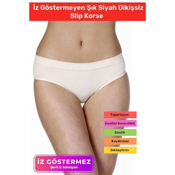 Özel Üretim İnceltici Sıkılaştırıcı Toparlayıcı İz Göstermeyen Düşük Bel Siyah Dikişsiz Slip Korse