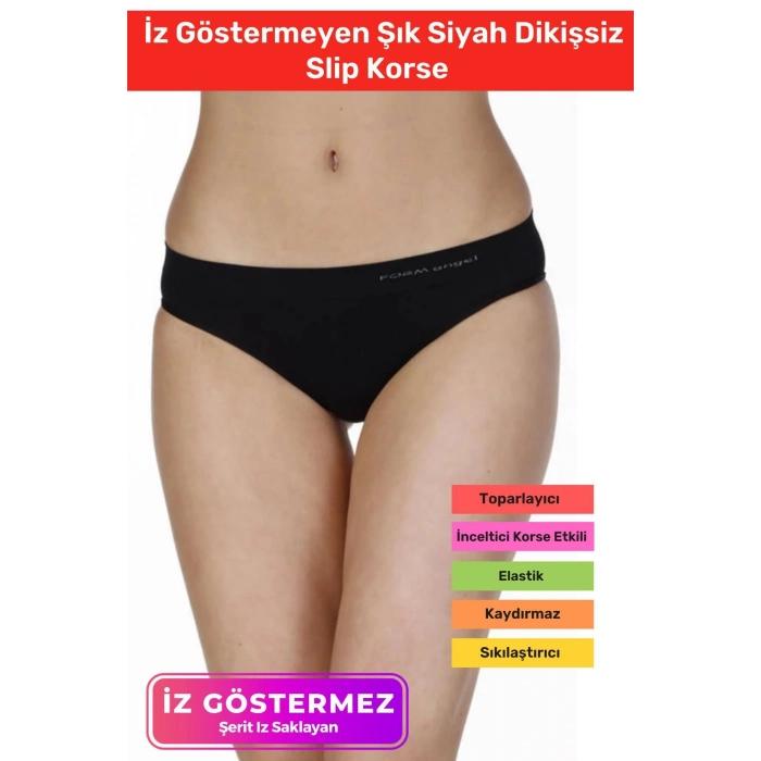 Özel Üretim İnceltici Sıkılaştırıcı Toparlayıcı İz Göstermeyen Düşük Bel Siyah Dikişsiz Slip Korse