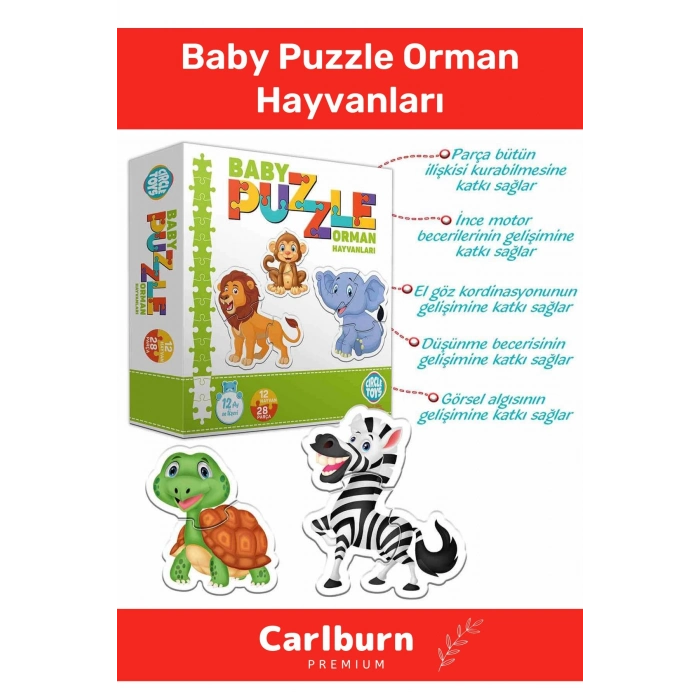 Özel Üretim Zeka Geliştirici Eğitici Çocuk El Göz Koordinasyonu Baby Puzzle Orman Hayvanları