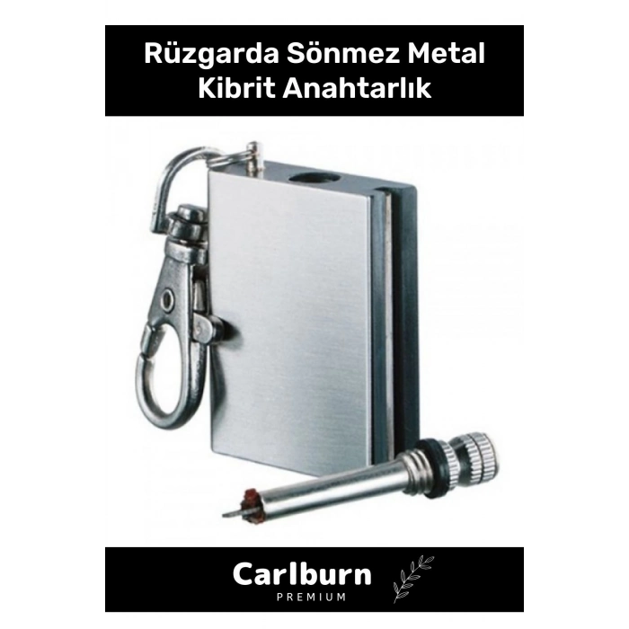 Özel Üretim Taşınabilir Pratik Kamp Doğa Av Günlük Rüzgarda Sönmez Metal Kibrit Anahtarlık