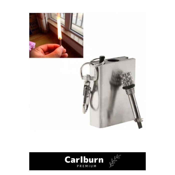 Özel Üretim Taşınabilir Pratik Kamp Doğa Av Günlük Rüzgarda Sönmez Metal Kibrit Anahtarlık