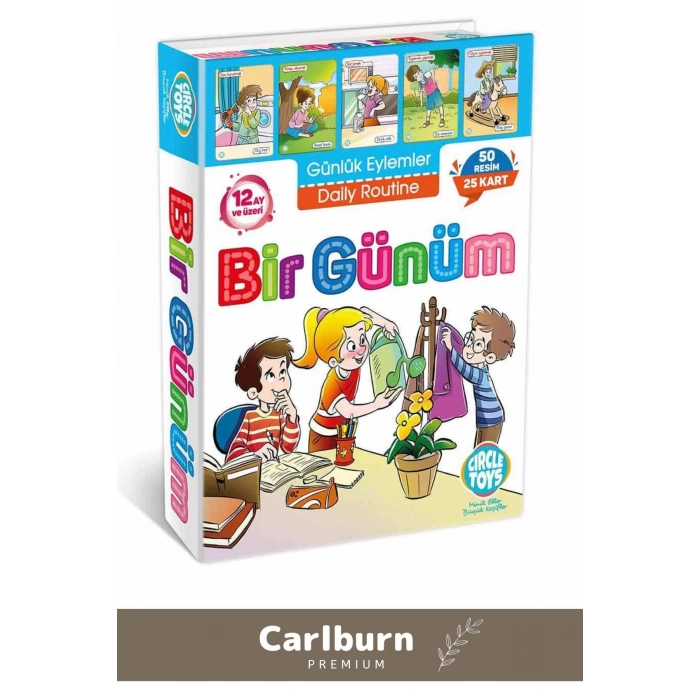 Özel Üretim Zeka Geliştirici Eğitici Kişisel Gelişim Çocuk Bir Günüm Eylem Resimli Aktivite Kartları