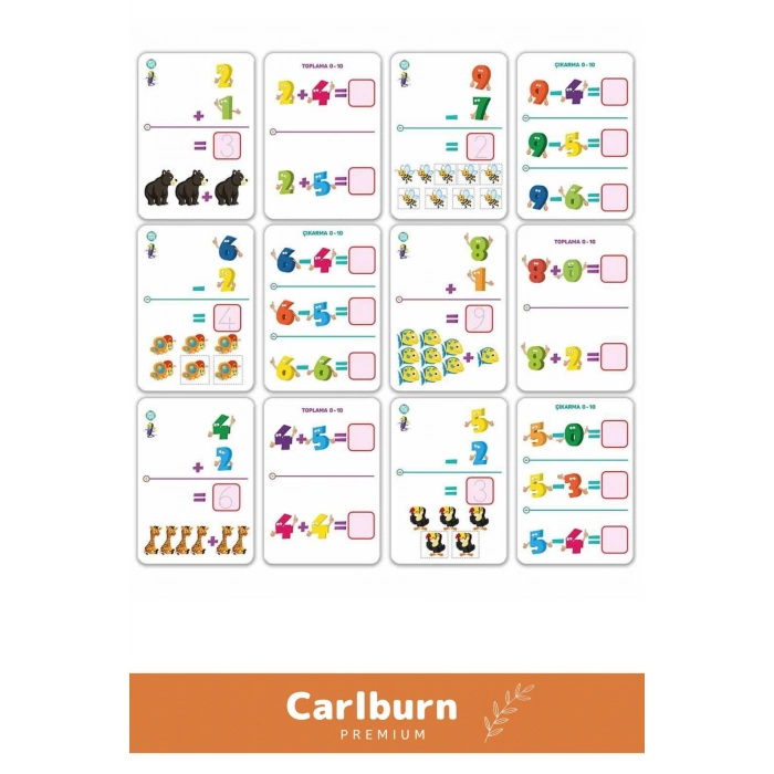 Özel Üretim Zeka Geliştirici Eğitici El Göz Koordinasyon Matematik Sayılar Yaz Sil Aktivite Kartları
