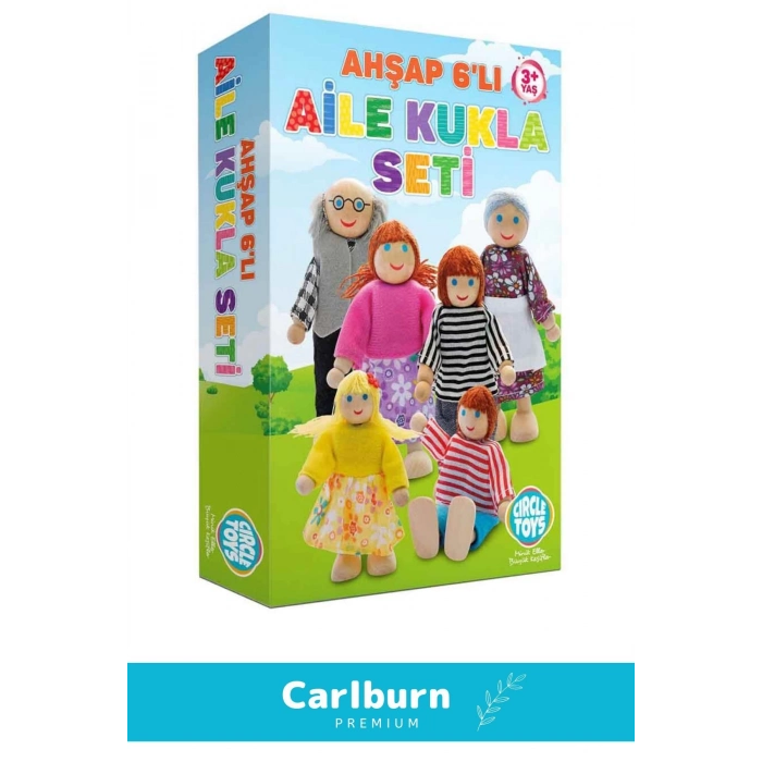 Özel Üretim Zeka Geliştirici Eğitici Kişisel Gelişim Ahşap 6lı Aile Kukla Seti