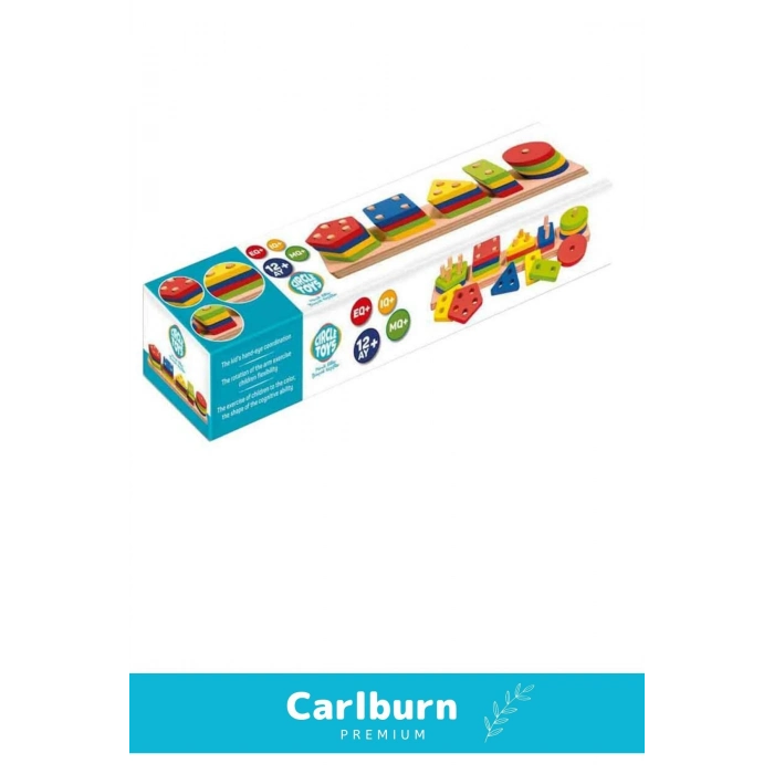 Özel Üretim Zeka Geliştirici Eğitici Kişisel Gelişim Çocuk Ahşap Geometrik Şekiller Oyunu