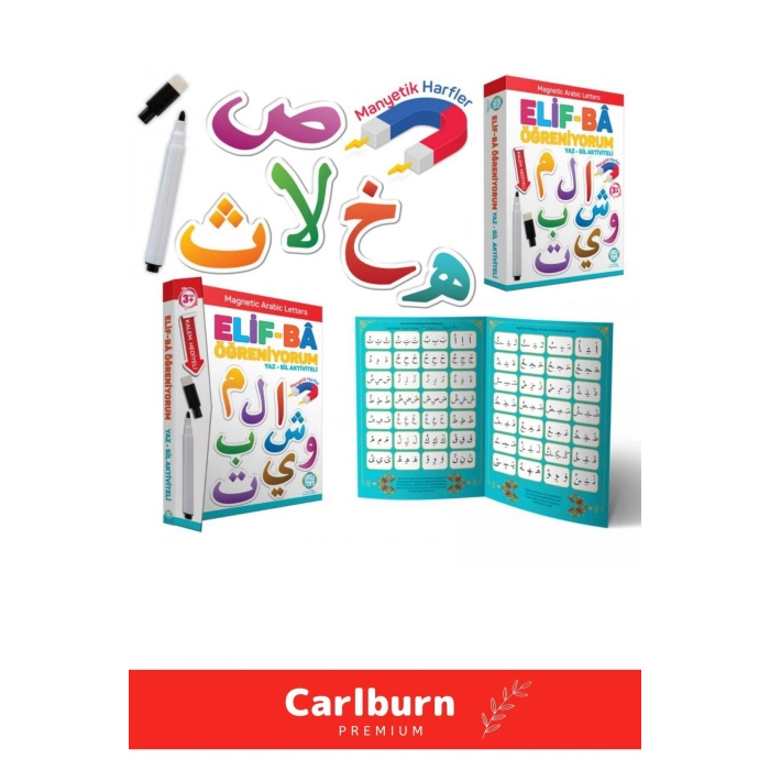 Özel Üretim Zeka Geliştirici Eğitici Manyetik Elif-Bâ Öğreniyorum Yaz-Sil Aktiviteli