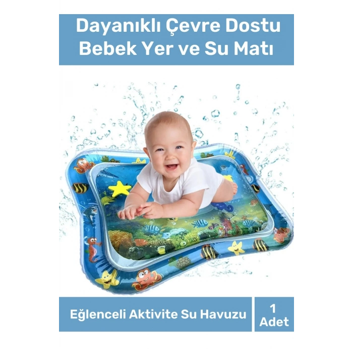 Dayanıklı Sızdırmaz Bebek Aktivite Oyuncağı BPA İçermez Emekleme Zamanı Yatak Minder Su Oyun Matı