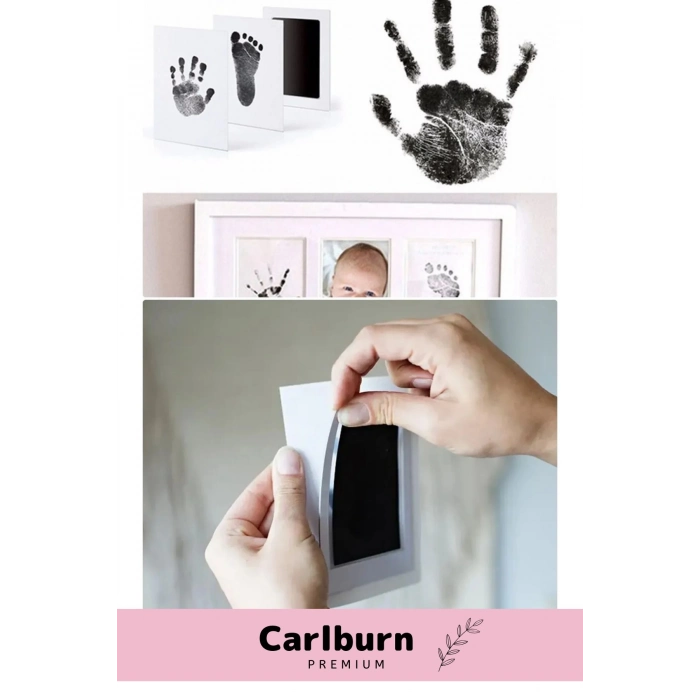 Anılarınızı Ölümsezleştirin  Kimyasal İçermeyen 2 Kez Kullanımlık El Ayak İzi Fotoğraf Çerçevesi