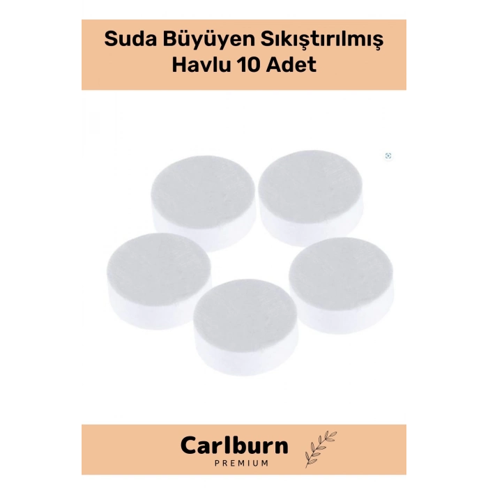 Premium Seri Tek Kullanımlık Kamp Seyahat Taşınabilir Suda Büyüyen Sıkıştırılmış Havlu 10 Adet