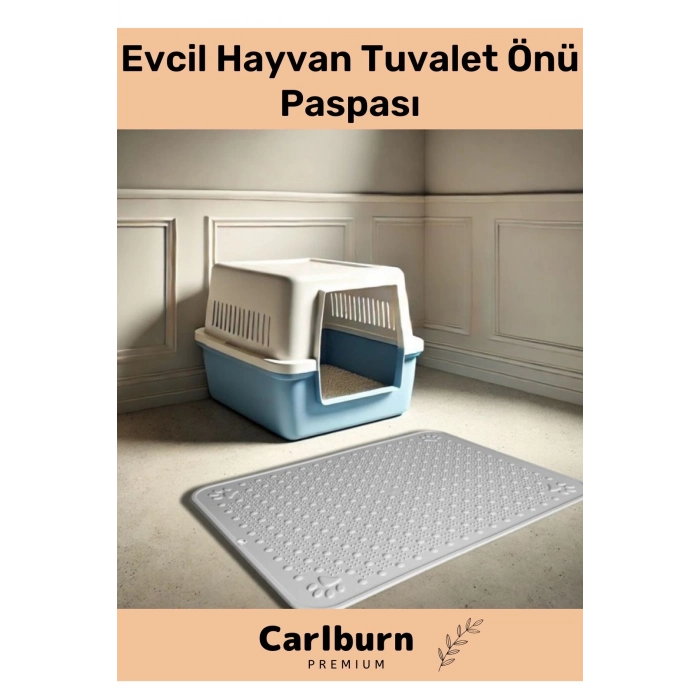 Özel Tasarım Kaymaz Dayanıklı Silinebilir Yıkanabilir Evcil Hayvan Tuvalet Önü Mama Kabı Kum Paspası