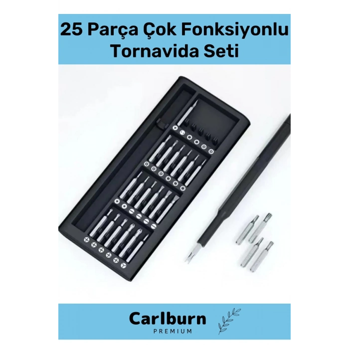 Özel Üretim Dayanıklı Mıknatıslı Laptop Gözlük Saat Mini Plastik Kutulu 25 Parça Tornavida Seti