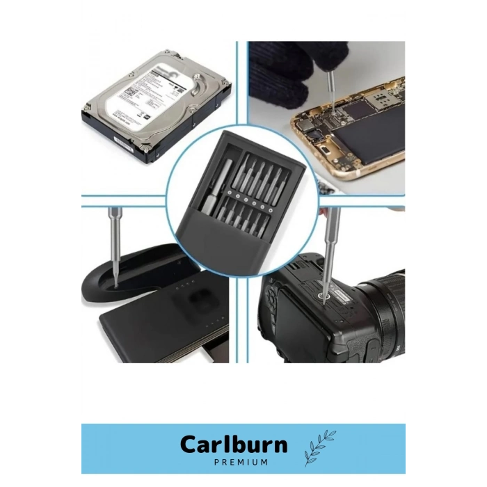 Özel Üretim Dayanıklı Mıknatıslı Laptop Gözlük Saat Mini Plastik Kutulu 25 Parça Tornavida Seti