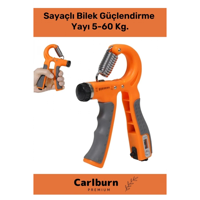 Premium Üretim El Bilek Güçlendirici Kas Yapma Ayarlı Damar Sayaçlı Bilek Güçlendirme Yayı 5-60 Kg.