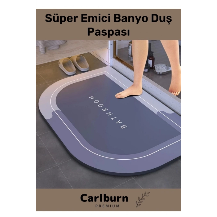 Özel Üretim Nano Teknoloji Kaymaz Kauçuk Hızlı Kuruma Nappa Deri Süper Emici Banyo Duş Paspası