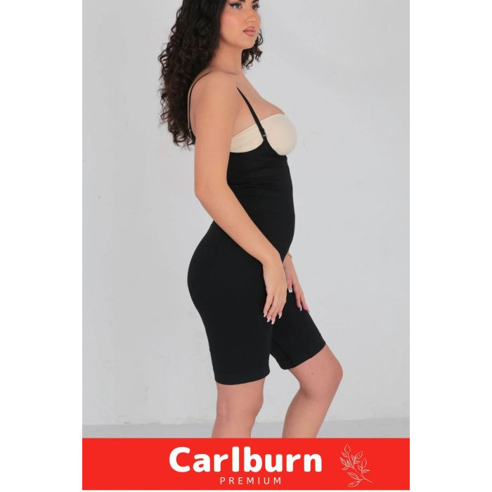 2 Beden İncelten Askılı Toparlayıcı Sıkılaştırıcı Vücut Şekillendiren Kadın Fermuarlı Tam Boy Korse