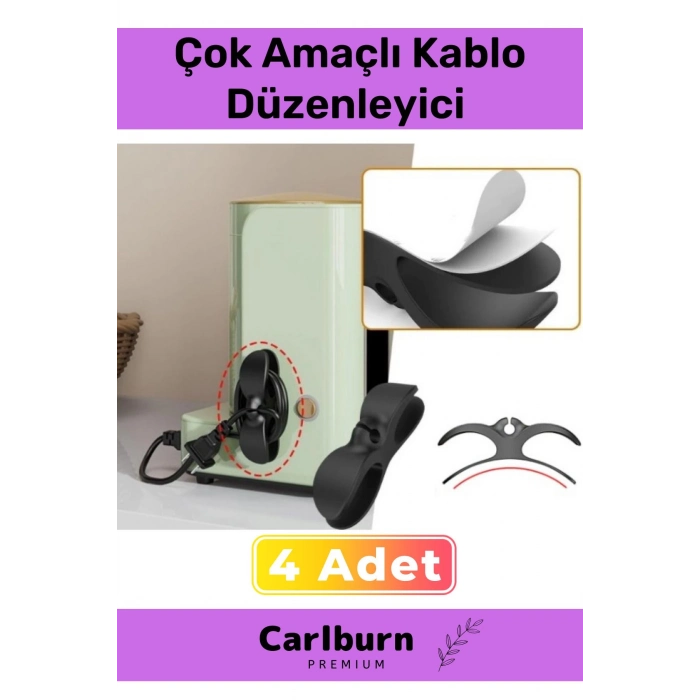 Özel Üretim Bilgisayar Notebook Şarj Kablosu Mutfak Çok Amaçlı Kablo Sarma Düzenleyici 4 Adet