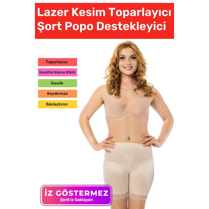 Özel Tasarım Dikleştirici Toparlayıcı Kaldırıcı Şekillendirici İz Göstermez Şort Popo Destekleyici