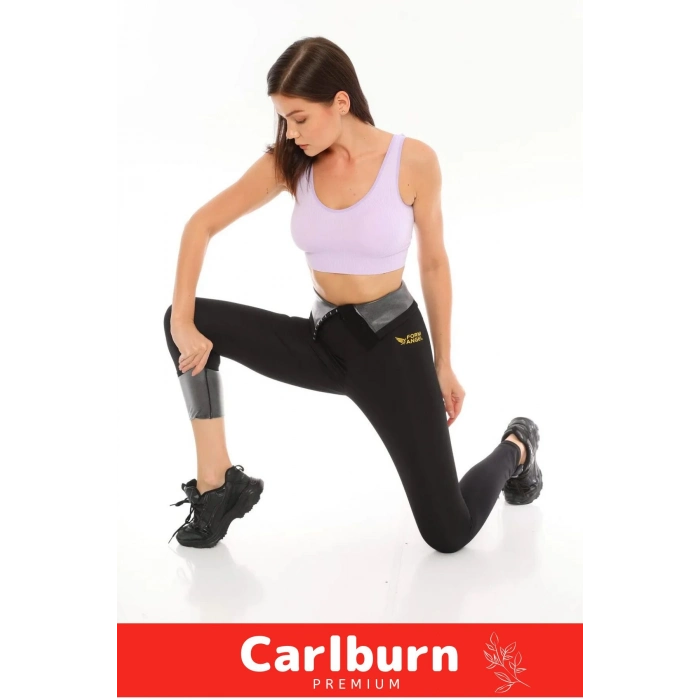 Yeni Seri Zayıflama İncelme Yağ Yakma Toplayıcı Sıkılaştırıcı Terleme Sauna Termal Agraflı Uzun Tayt