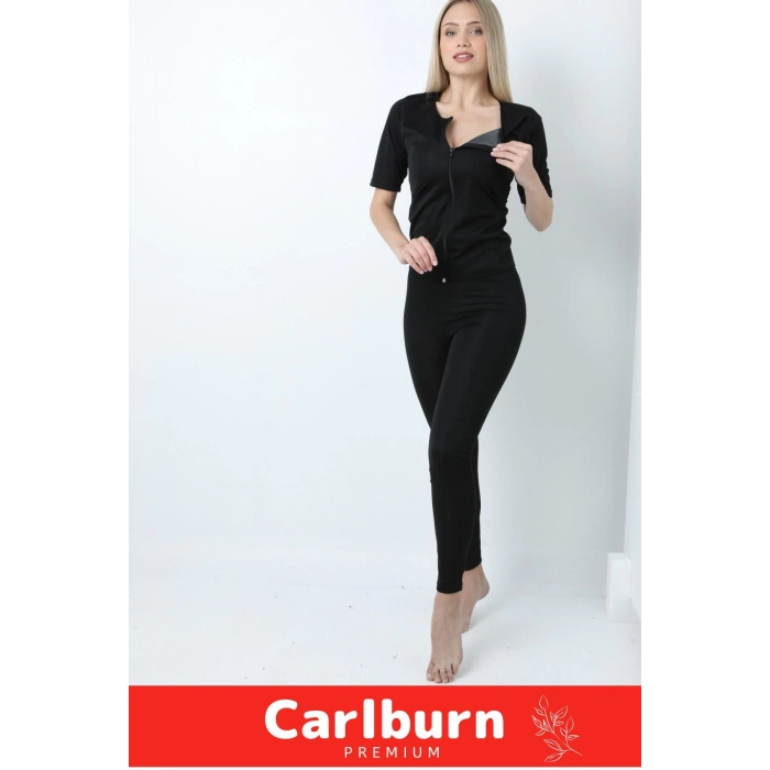 Yeni Seri Toparlayıcı Sıkılaştırıcı Şekillendirici Terleme Kadın Kısa Kollu Fermuarlı Sauna Takım