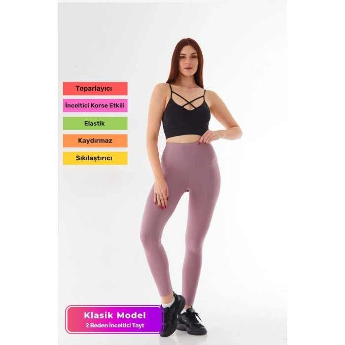 Özel Üretim Toparlayıcı Sıkılaştırıcı Vücut Şekillendirici Kaymaz Kadın Rahat Şık Klasik Spor Tayt