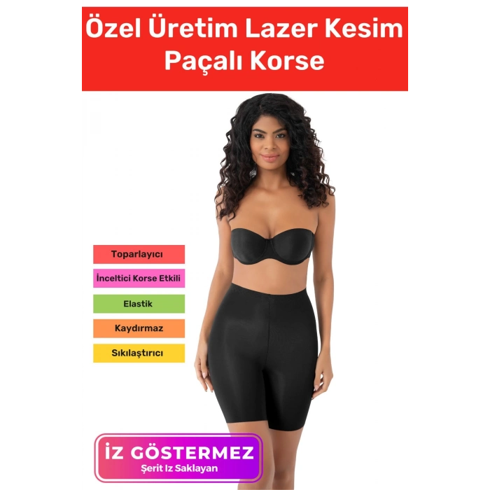 Özel Üretim İz Göstermeyen Kaymaz Sıkılaştırıcı Toparlayıcı Şekillendirici Lazer Kesim Paçalı Korse