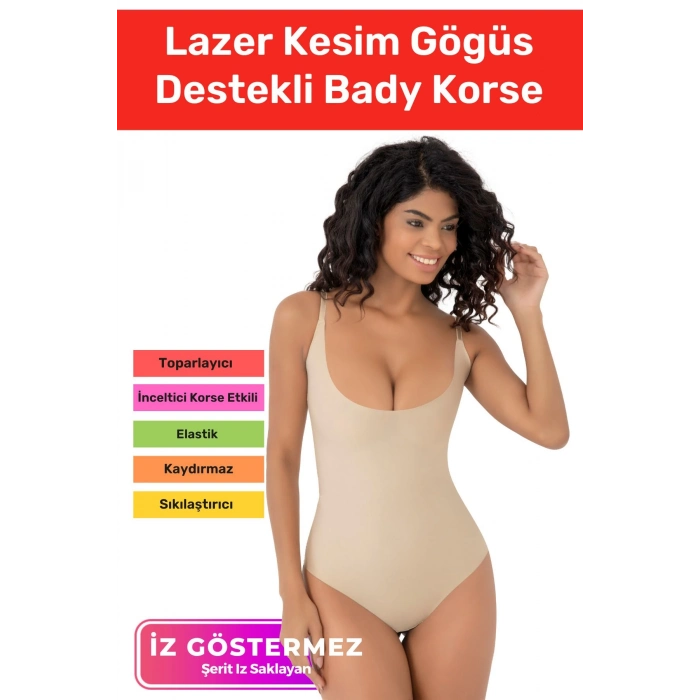 Özel Üretim İz Göstermeyen Kaymaz Şekillendirici Toparlayıcı Lazer Kesim Gögüs Destekli Bady Korse