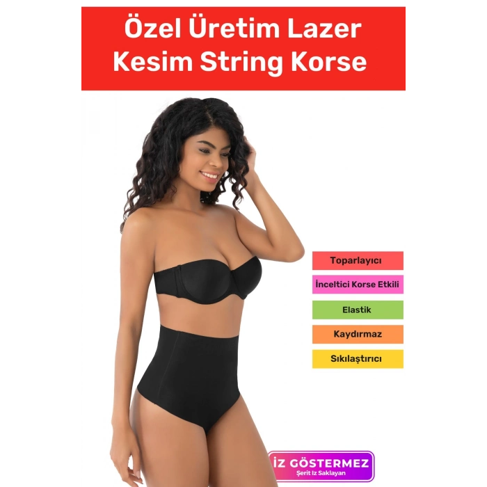 Yeni Sezon Toparlayıcı İz Göstermeyen Sıkılaştırıcı Şekillendirici Kaymaz Lazer Kesim String Korse