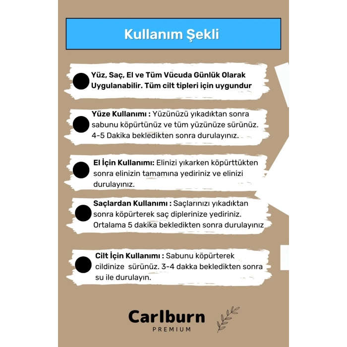 Özel Üretim %100 Doğal Güzel Kokulu El Yüz Saç Vücut Cilt Orijinal Bitkisel Kil Sabunu 120G - 5 Adet