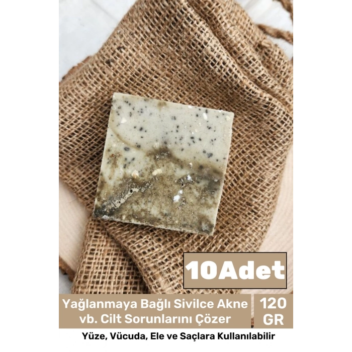 Özel Üretim %100 Doğal Güzel Kokulu El Yüz Saç Vücut Cilt Orijinal Bitkisel Kil Sabunu 120G 10 Adet