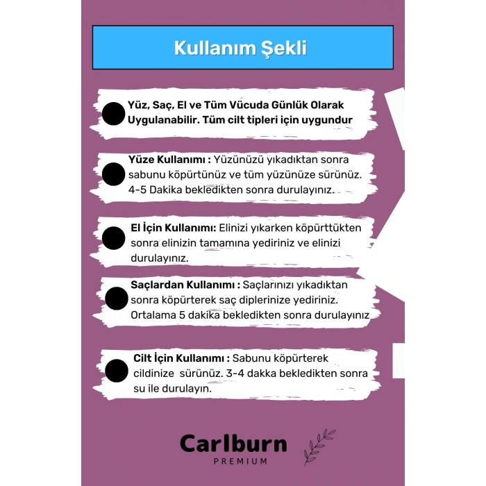 Özel %100 Doğal Güzel Kokulu El Yüz Saç Vücut Cilt Orijinal Bitkisel Lavanta Sabunu 120G - 2 Adet