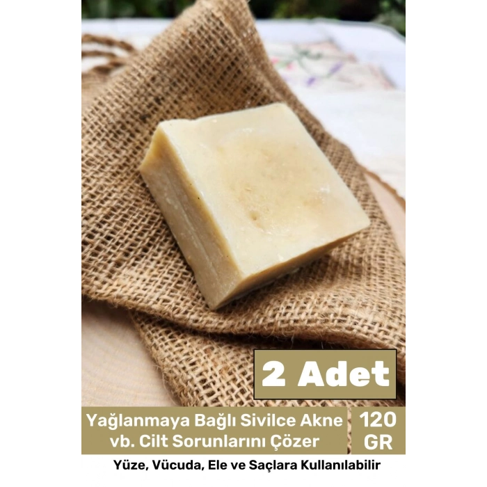 Lüks %100 Doğal Güzel Kokulu El Yüz Saç Vücut Cilt Orijinal Bitkisel Sarımsaklı Sabun 120G - 2 Adet