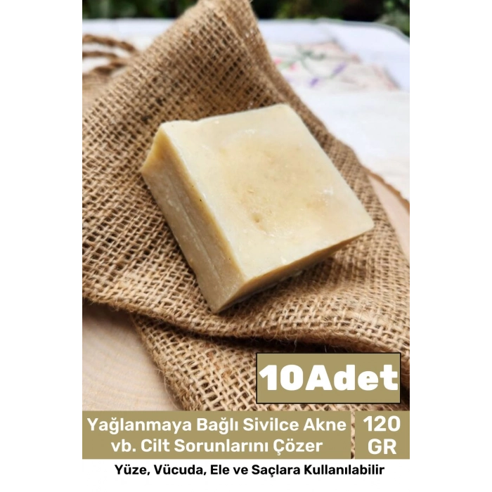 Lüks %100 Doğal Güzel Kokulu El Yüz Saç Vücut Cilt Orijinal Bitkisel Sarımsaklı Sabun 120G - 10 Adet