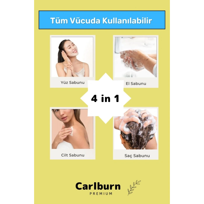 Lüks %100 Doğal Güzel Kokulu El Yüz Saç Vücut Cilt Orijinal Bitkisel Limon Sabunu 120G - 5 Adet