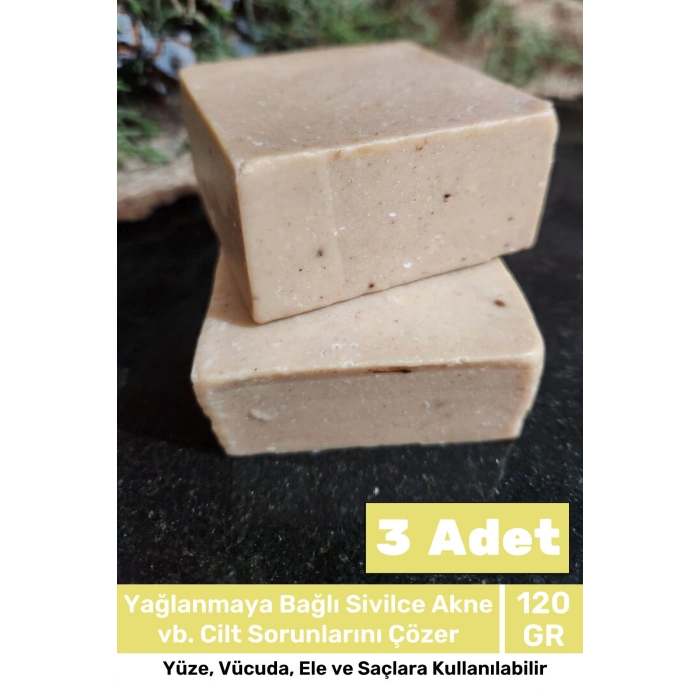 Lüks %100 Doğal Güzel Kokulu El Yüz Saç Vücut Cilt Orijinal Bitkisel Argan Sabunu 120G - 3 Adet