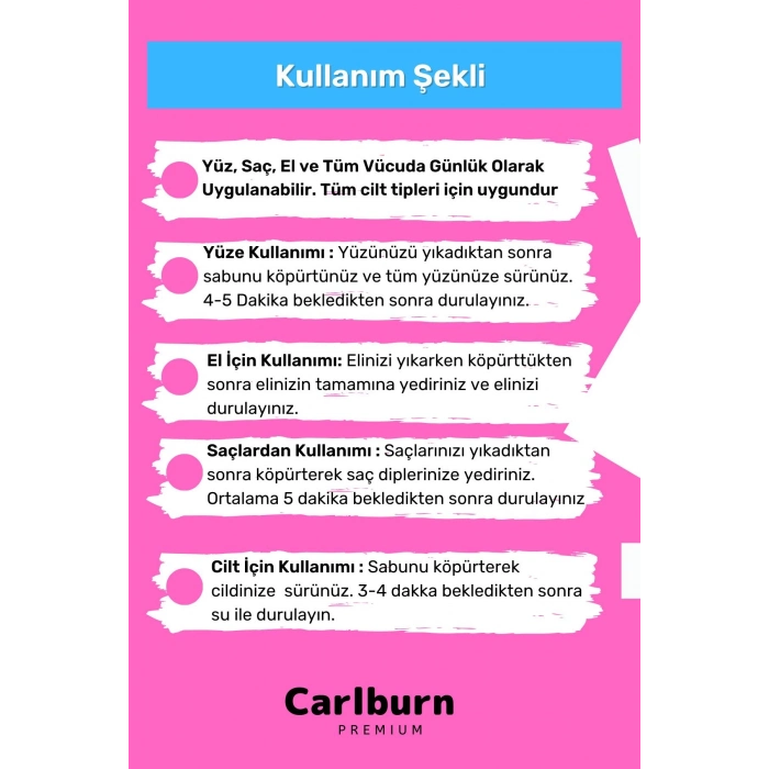 Lüks %100 Doğal Güzel Kokulu El Yüz Saç Vücut Cilt Orijinal Bitkisel Biberiye Sabunu 120G - 1 Adet