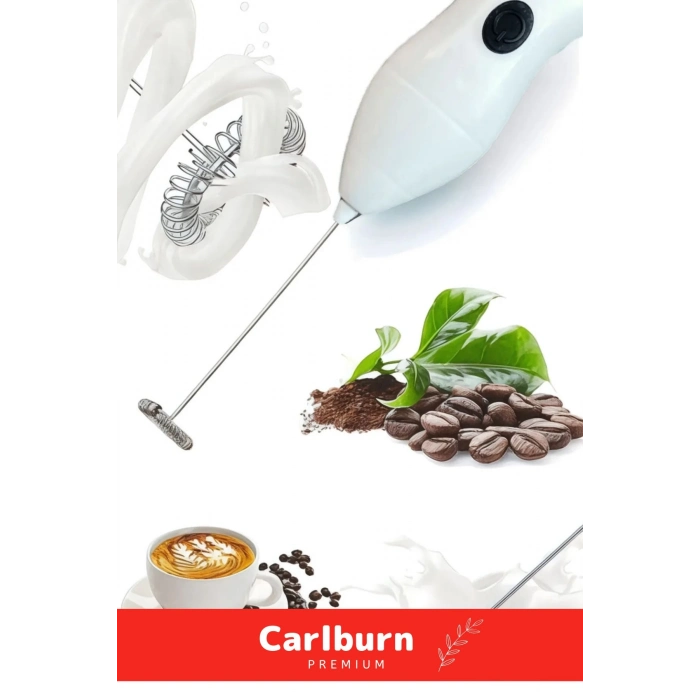 Premium Çelik Uçlu Pilli Kahve Sos Krema Mama Süt Köpürtücü Yumurta Çırpıcı Mini Mikser