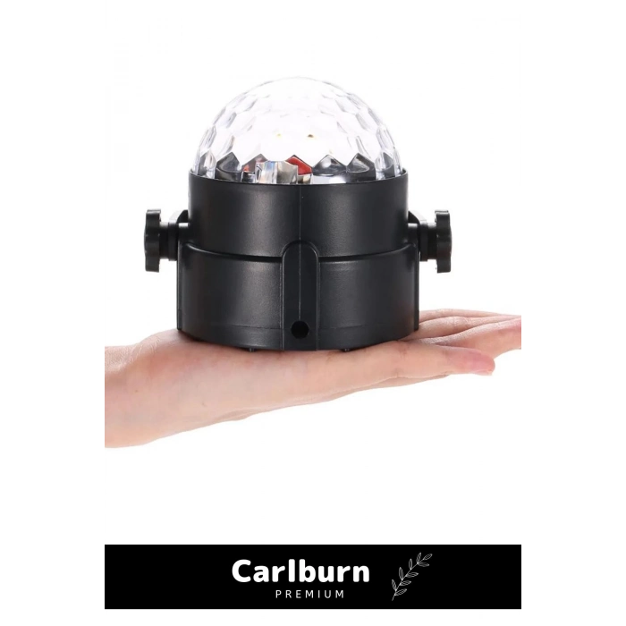 Premium Seri Monte Edilebilir Oynar Başlıklı Kumandalı 7 Farklı Renk Sese Duyarlı Rgb Disco Topu