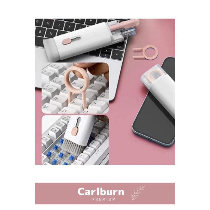 Premium Çok Fonksiyonlu Güçlü Silikon Uçlu 7 in 1 Airpods Klavye Ekran Temizleme Kiti