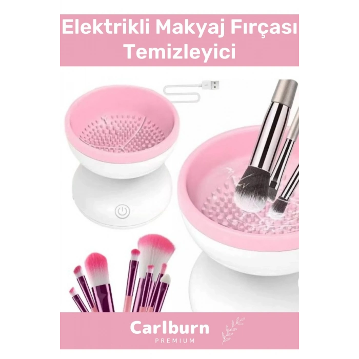 Özel Üretim Usb Şarjlı Hızlı Nazik Temizleyen Zarar Vermez Elektrikli Makyaj Fırçası Temizleyici