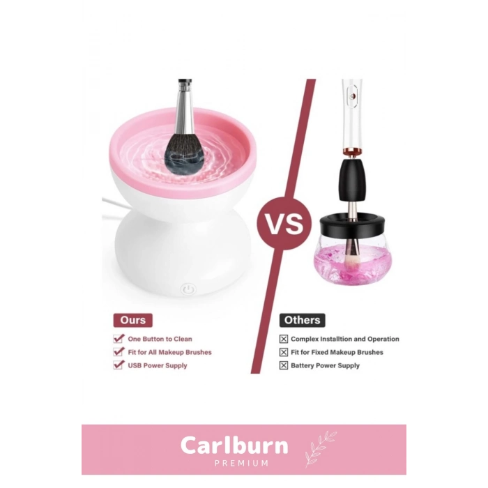 Özel Üretim Usb Şarjlı Hızlı Nazik Temizleyen Zarar Vermez Elektrikli Makyaj Fırçası Temizleyici