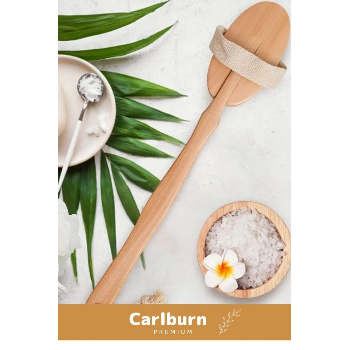 Lüks %100 Doğal Selülit Önleyici Yumuşak Vücut Masaj At Kılı Saplı Uzun Banyo Duş Fırçası