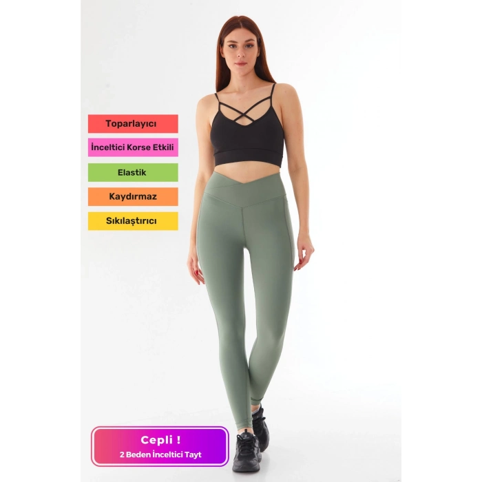 Yeni Sezon İç Göstermez Yüksek Bel Cepli Yoga Sıkı Dokuma Teknolojisi Fitness Gym Training Tayt