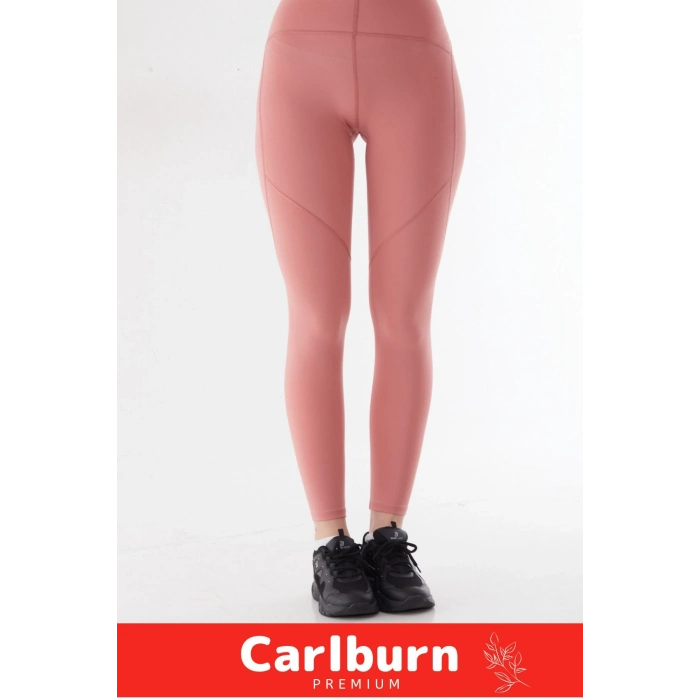 Yeni Sezon Yüksek Bel Sıkılaştırıcı Toparlayıcı Vücut Şekillendirici Toz Pembe Günlük Şık Spor Tayt