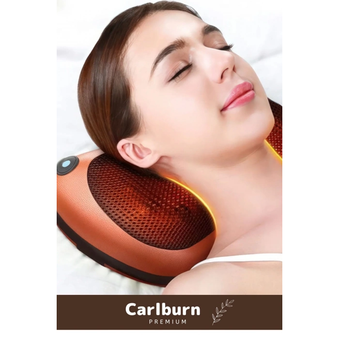 Premium 4 Başlıklı Yıkanabilir Kılıflı Aydınlatma Kutulu Araç Ev Ofis Omuz Boyun Sırt Masaj Aleti