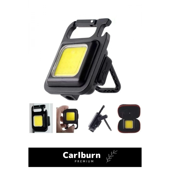 3 Mod Açacaklı Usb Şarjlı Taşınabilir Metal 1000 Lümen El Feneri Mıknatıslı Mini 30 LED Anahtarlık