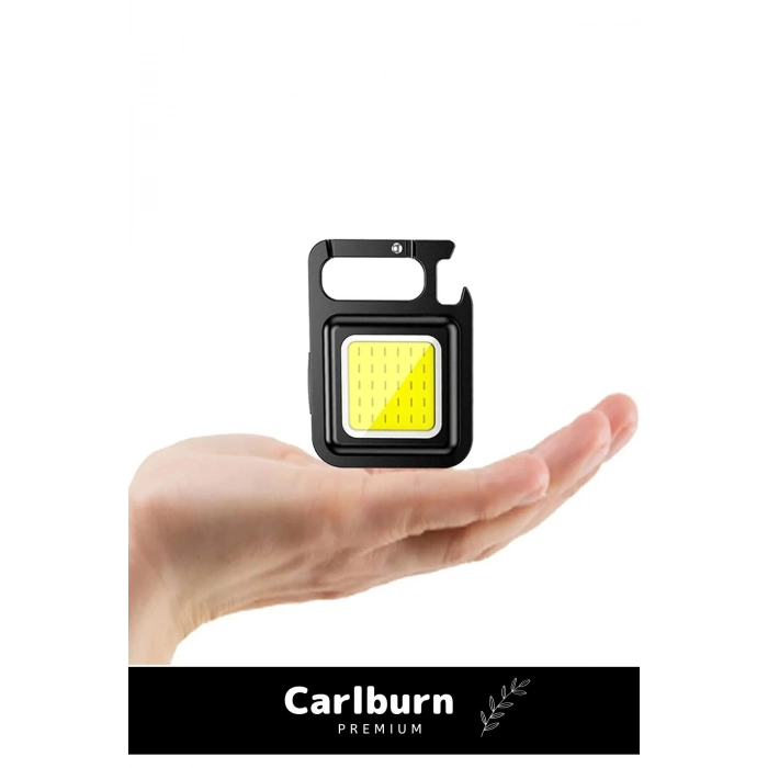 3 Mod Açacaklı Usb Şarjlı Taşınabilir Metal 1000 Lümen El Feneri Mıknatıslı Mini 30 LED Anahtarlık