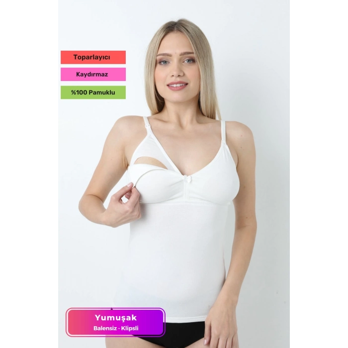 Özel Üretim Yumuşak Toparlayıcı Rahat Dikişsiz Nefes Alabilen Şık Lohusa Balensiz Emzirme Sütyen