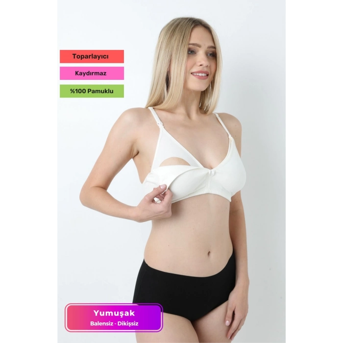 Özel Üretim Yumuşak Toparlayıcı Rahat Dayanıklı Tam Kalıp Dikişsiz Pamuklu Balensiz Emzirme Sütyen