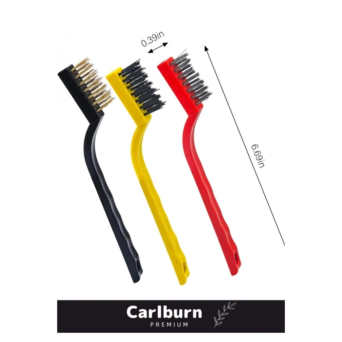 Sert Plastik Başlıklı 3 Parça Mutfak Ocak Fırın Davlumbaz Yağ Çıkarma Tel Fırça Detaylı Temizlik Set