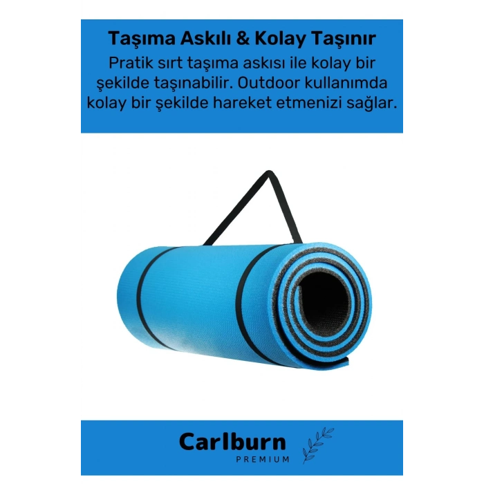 Taşıma Askılı Su Geçirmez Konforlu Kalın Rahat Çift Taraflı Çadır Uyku Yer Minderi 16mm Kamp Matı